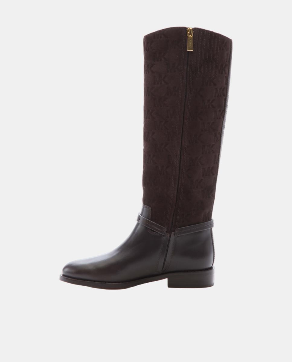 Botas Berberly de mujer de piel de caña alta - Michael Michael Kors - Marrón chocolate Marrón chocolate-3