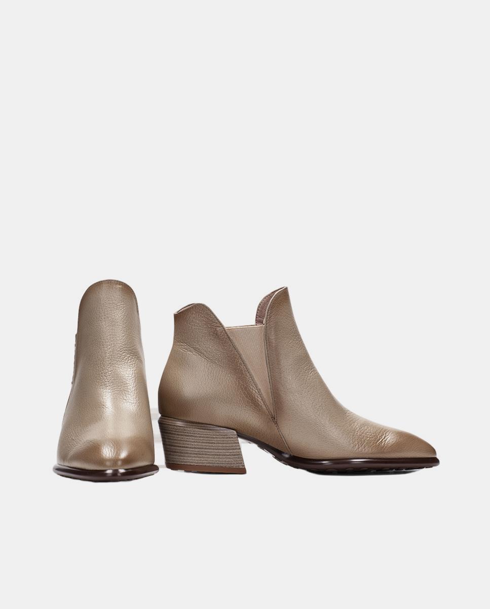 Sapatos Tipo Botins Chelsea Castanho taupe-4