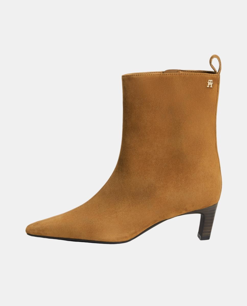Botins de Salto Kitten em Pele TH Castanho-3