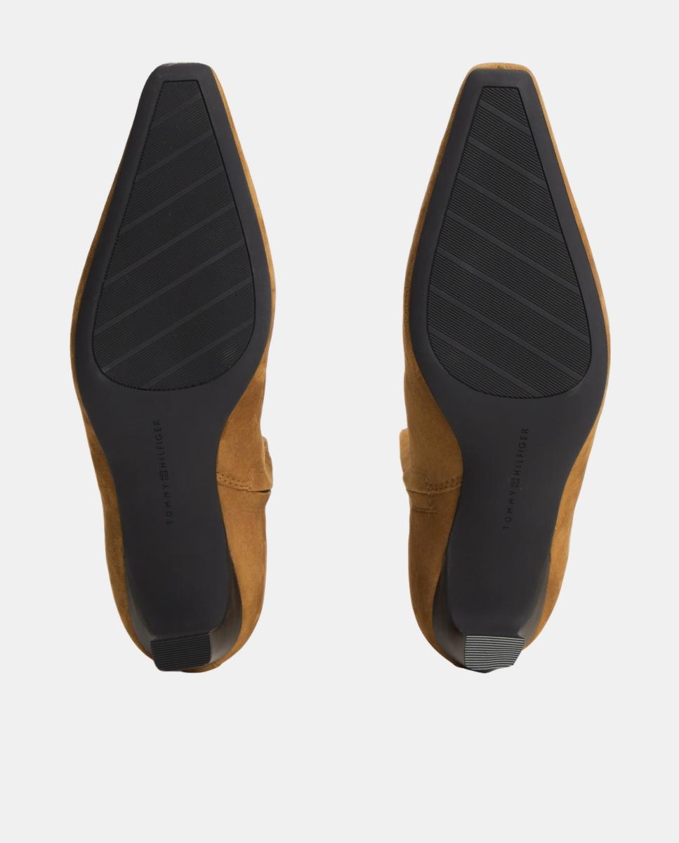 Botins de Salto Kitten em Pele TH Castanho-5