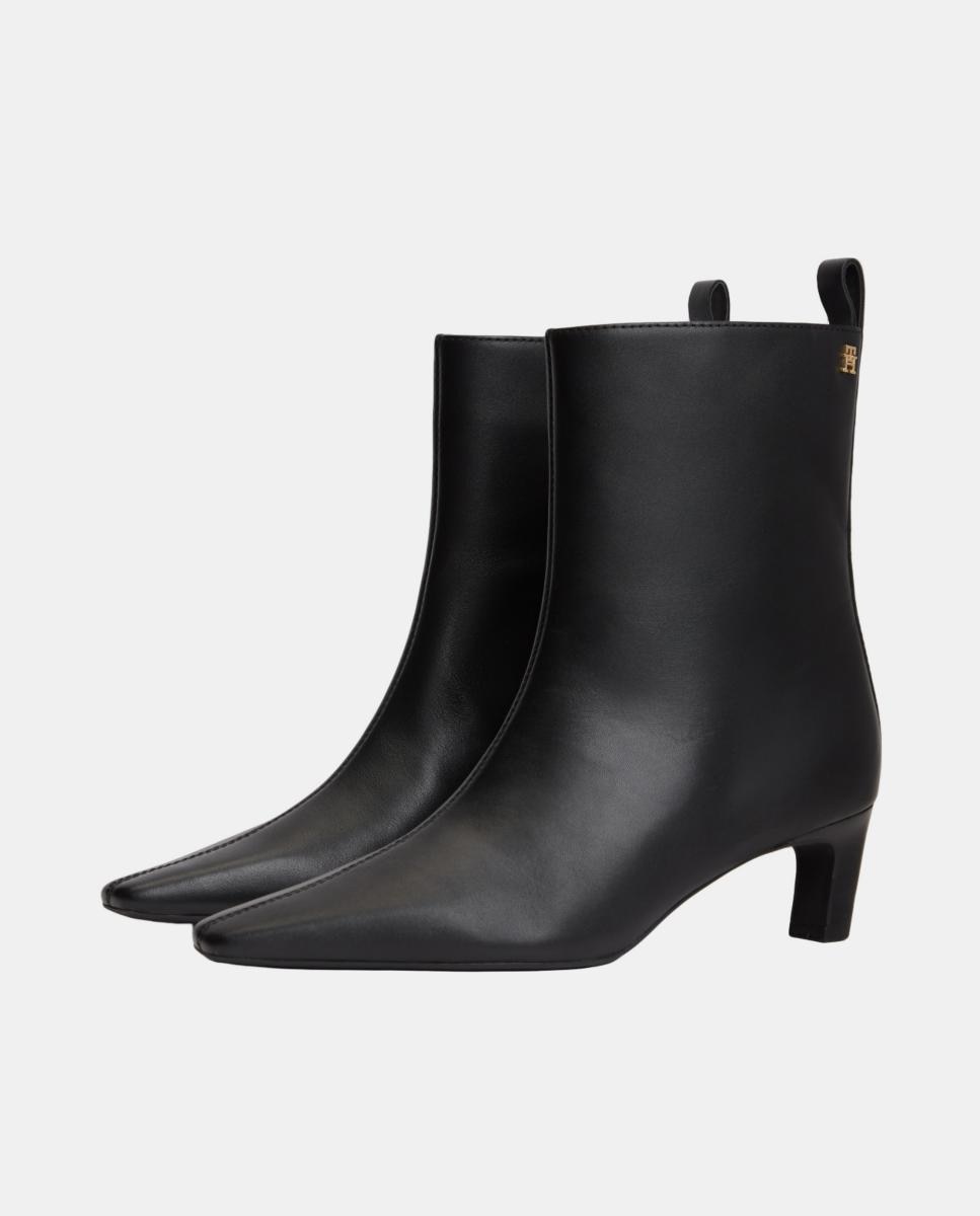 Imagen 2 de Bota de tacón kitten de piel TH - Tommy Hilfiger - Negro Negro