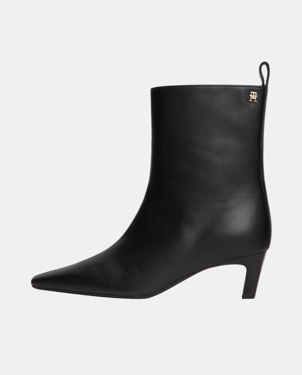 Imagen 3 de Bota de tacón kitten de piel TH - Tommy Hilfiger - Negro Negro