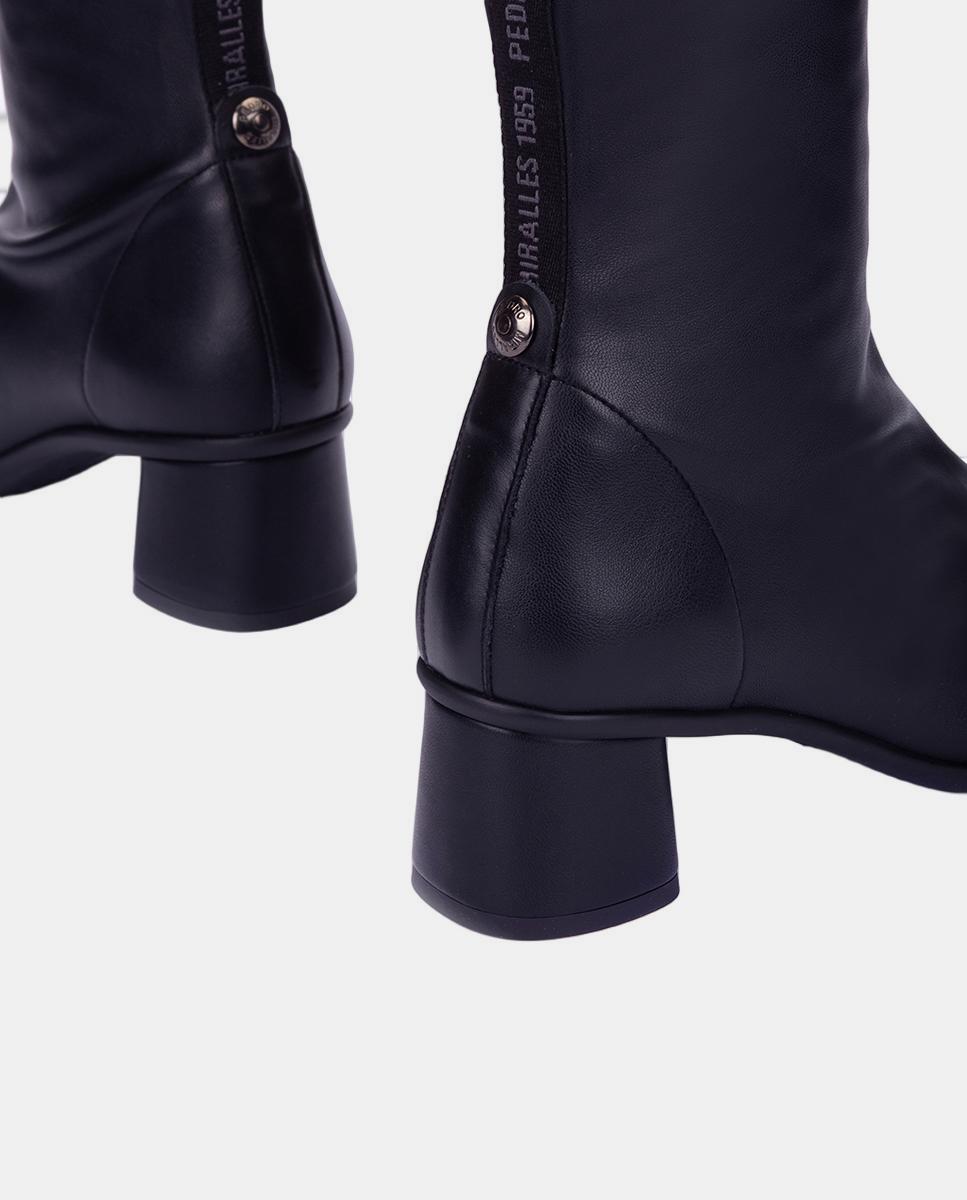 Botines de mujer con tacón bloque - Pedro Miralles - Negro Negro-4