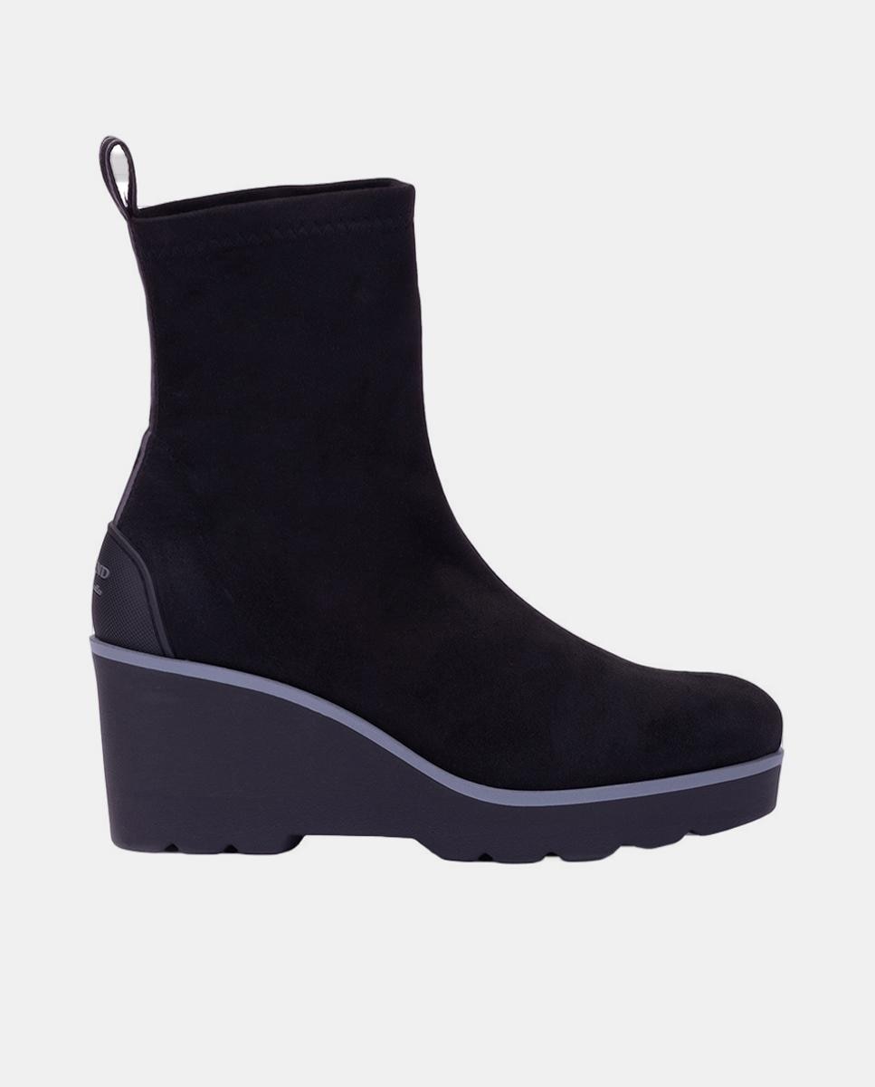 Botines de mujer con cuña - Weekend by Pedro Miralles - Negro Negro-1