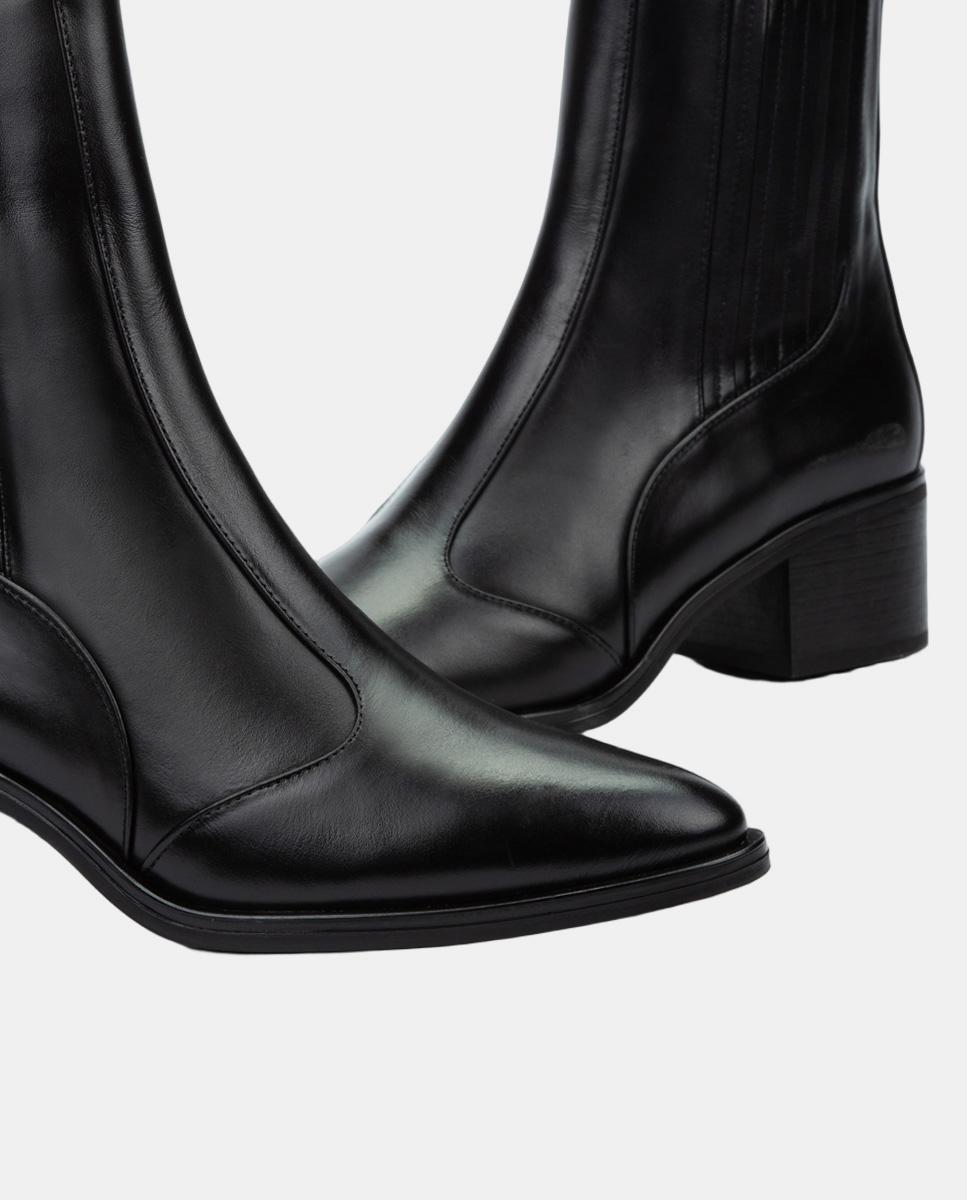 Botins em Pele Preto-3