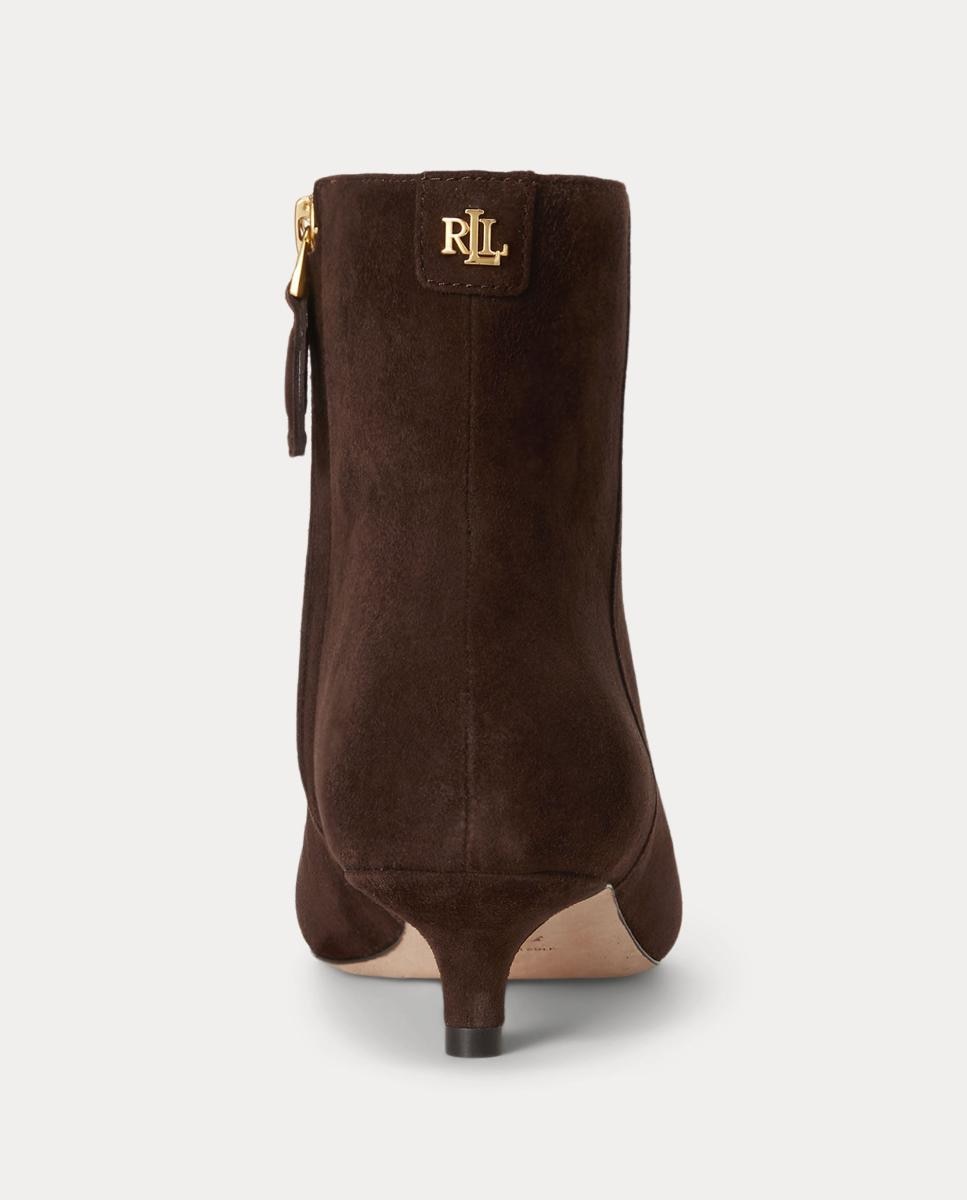 Imagen 3 de Botín de tacón Frncsa de mujer en ante - Lauren Ralph Lauren - Marrón oscuro Marrón oscuro