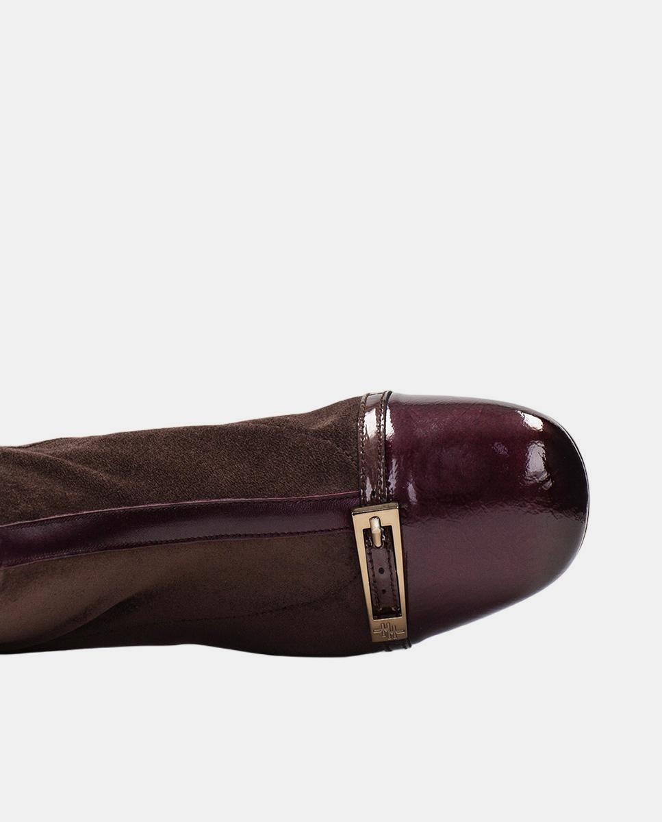 Imagen 5 de Zapatos de mujer botín hispanitas combinado - Marrón oscuro Marrón oscuro