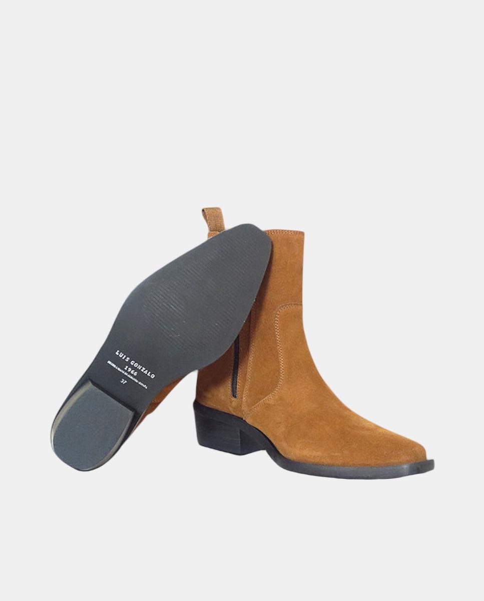 Botins Cowboy com Salto Basket Castanho-4