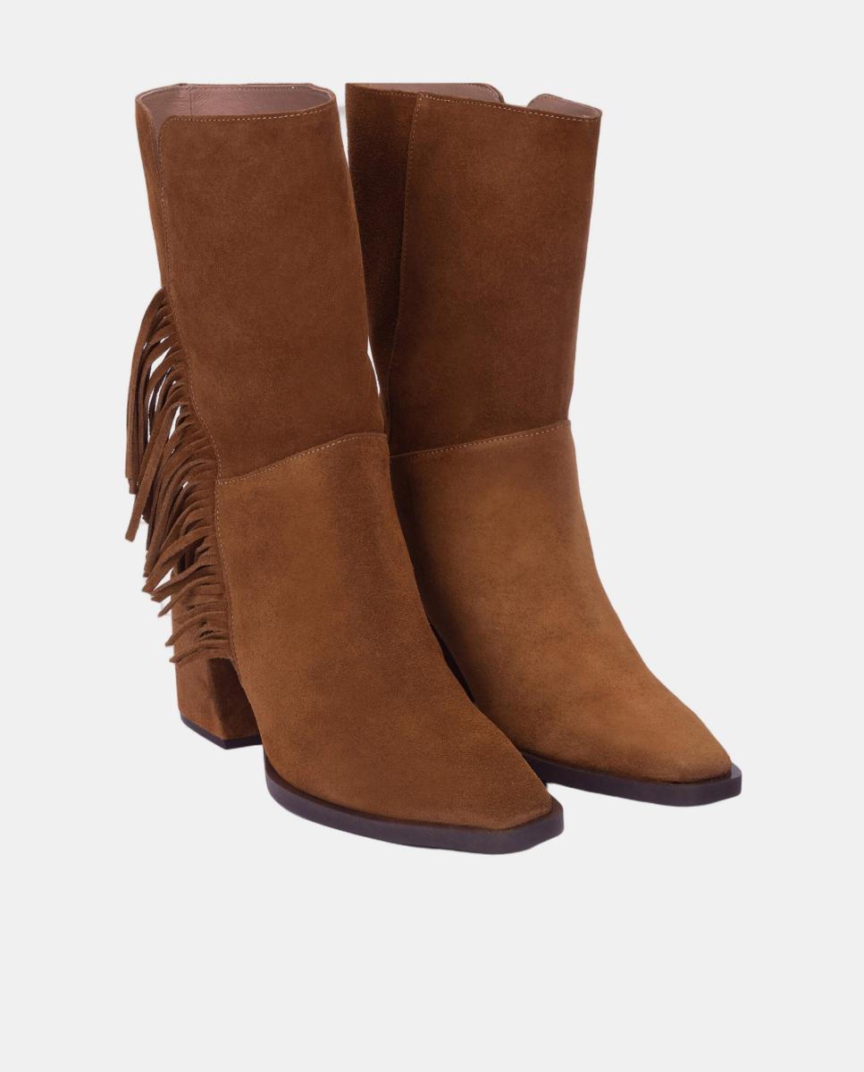 Botins com Franjas Castanho caramelo-2