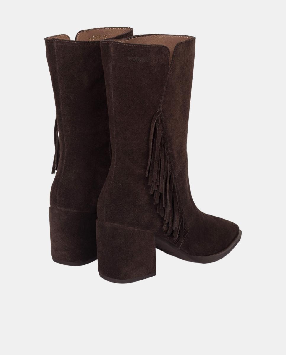 Botins com Franjas Castanho-escuro-3