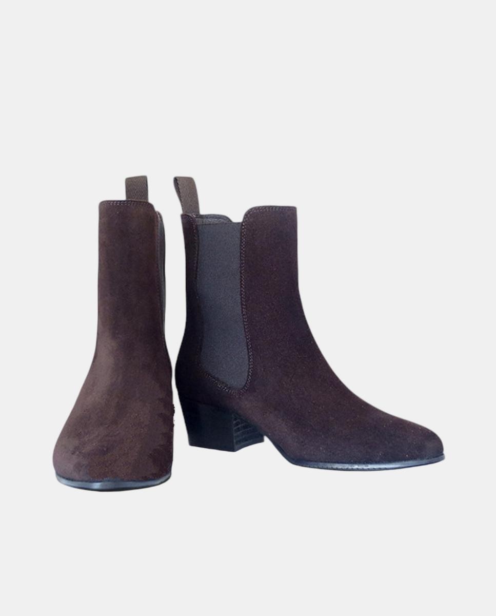 Botins Chelsea com Salto Basket Castanho-3
