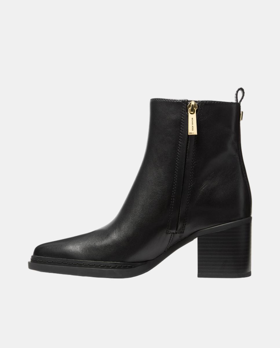 Botins Lex em Pele com Salto de Bloco Preto-4