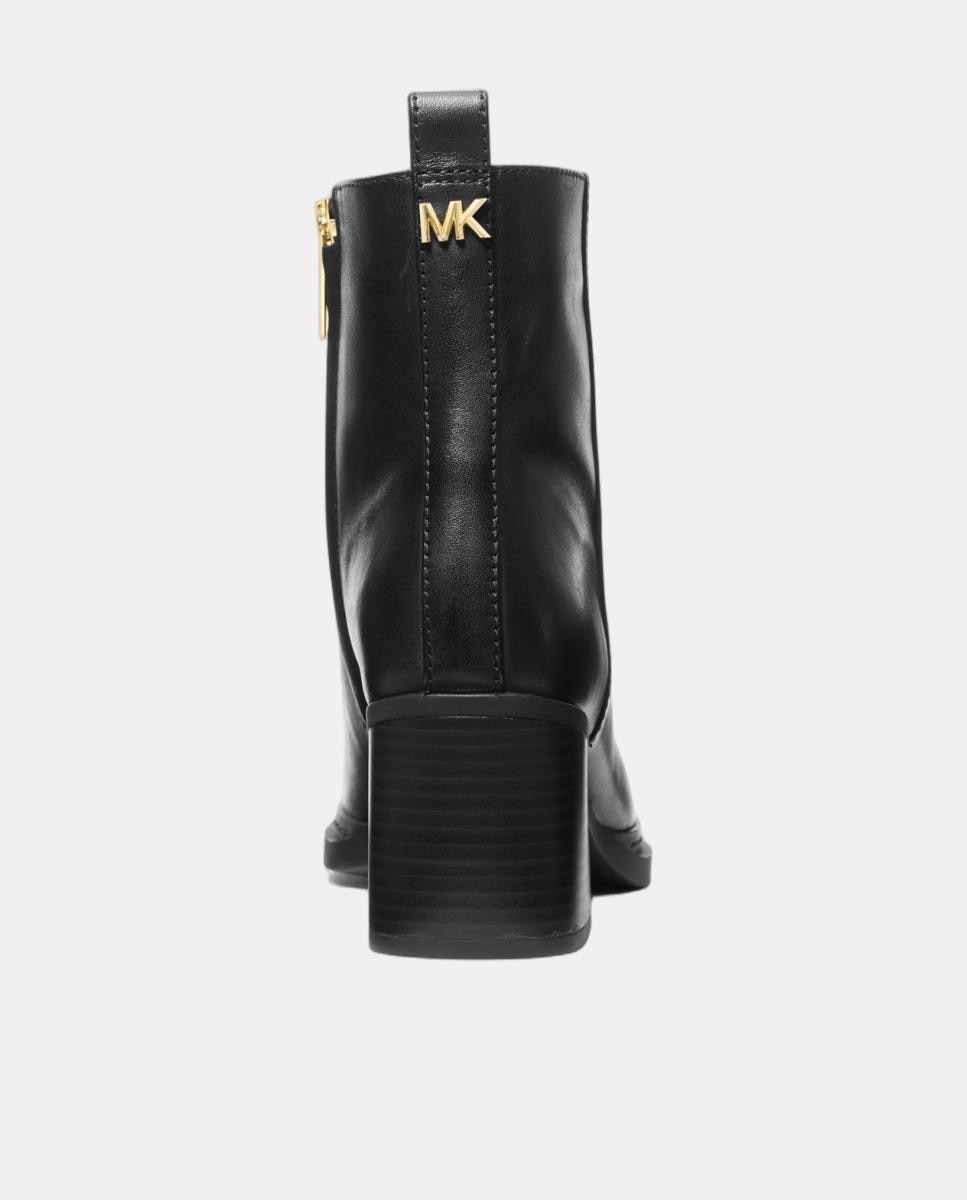 Botins Lex em Pele com Salto de Bloco Preto-5