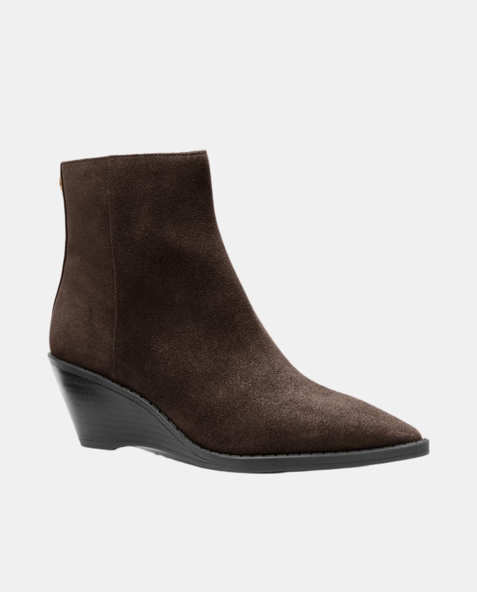 Botins Austin de Camurça com Salto de Cunha Castanho-chocolate-2