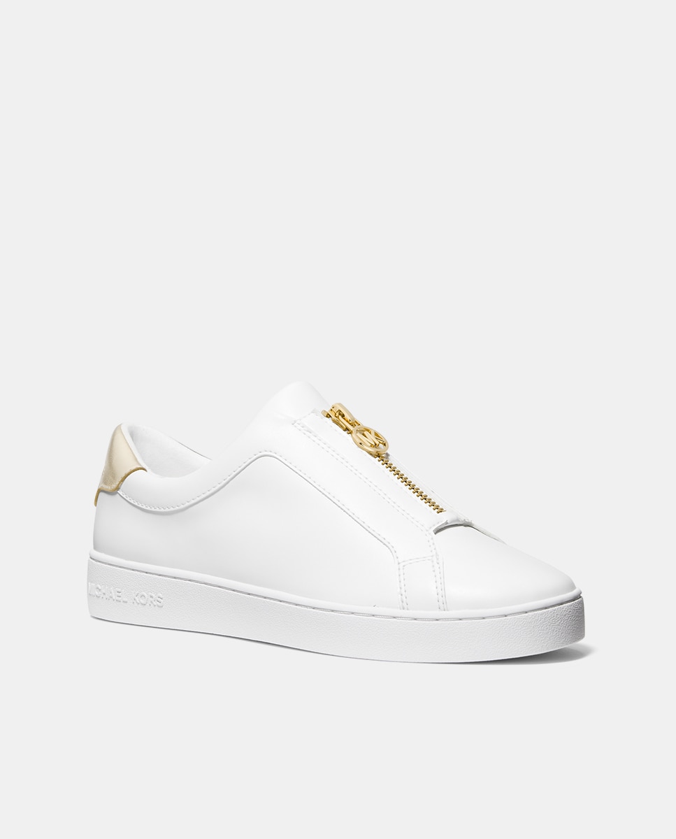 Slip-On com Fecho de Correr Pele Branco-2