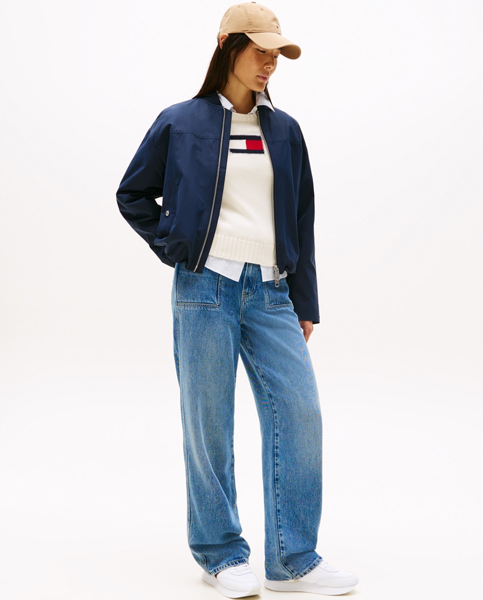 Sapatilhas de Cunha com Logótipo Webbing TH Metalizado Branco-6