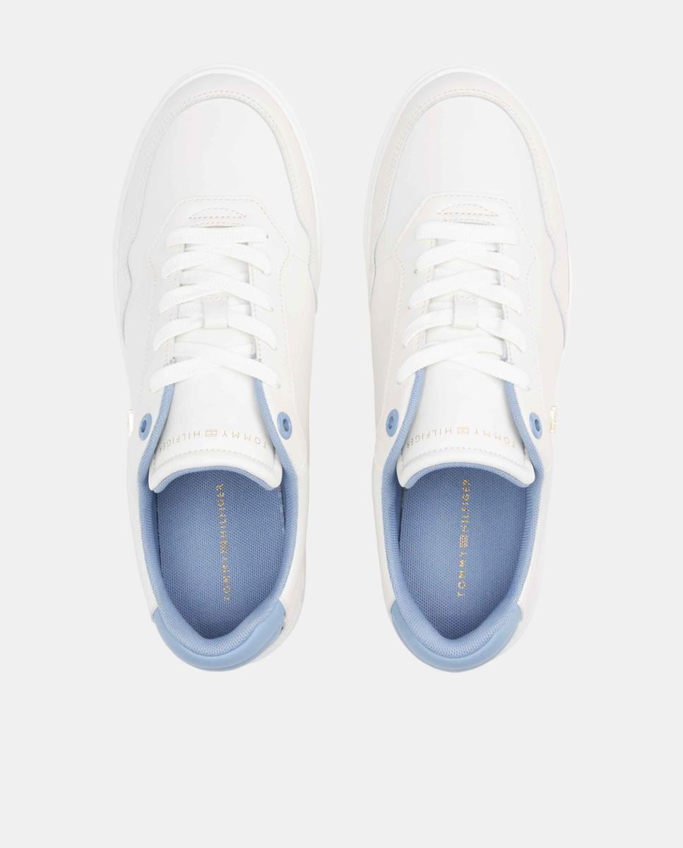 Sapatilhas com Contraste e Logótipo TH Branco-3