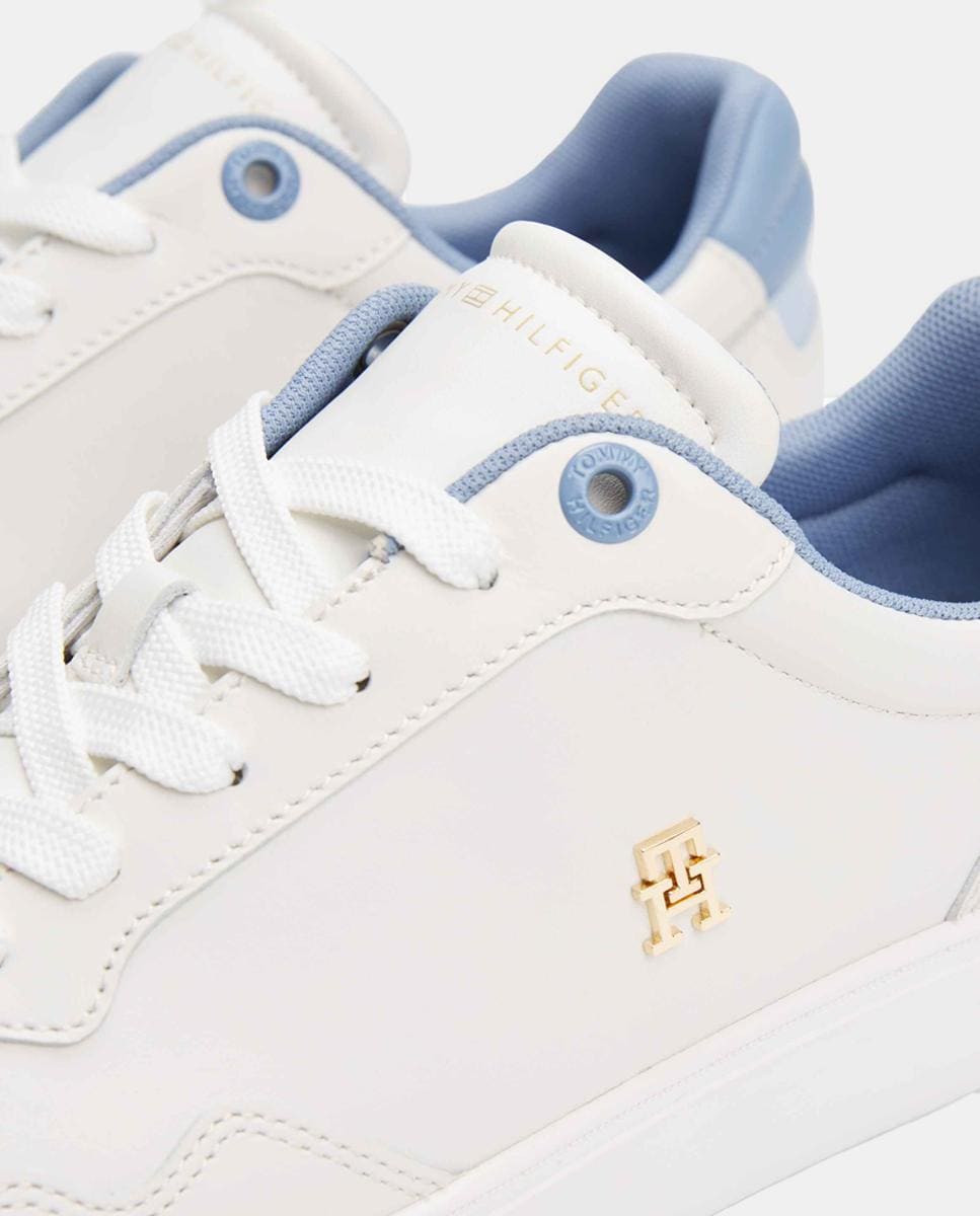 Sapatilhas com Contraste e Logótipo TH Branco-7