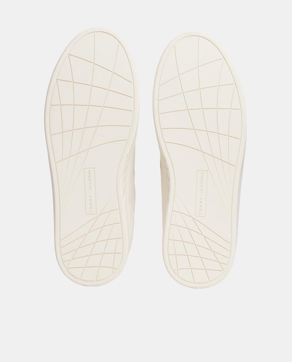 Sapatilhas em Pele com Bandeira Branco-7