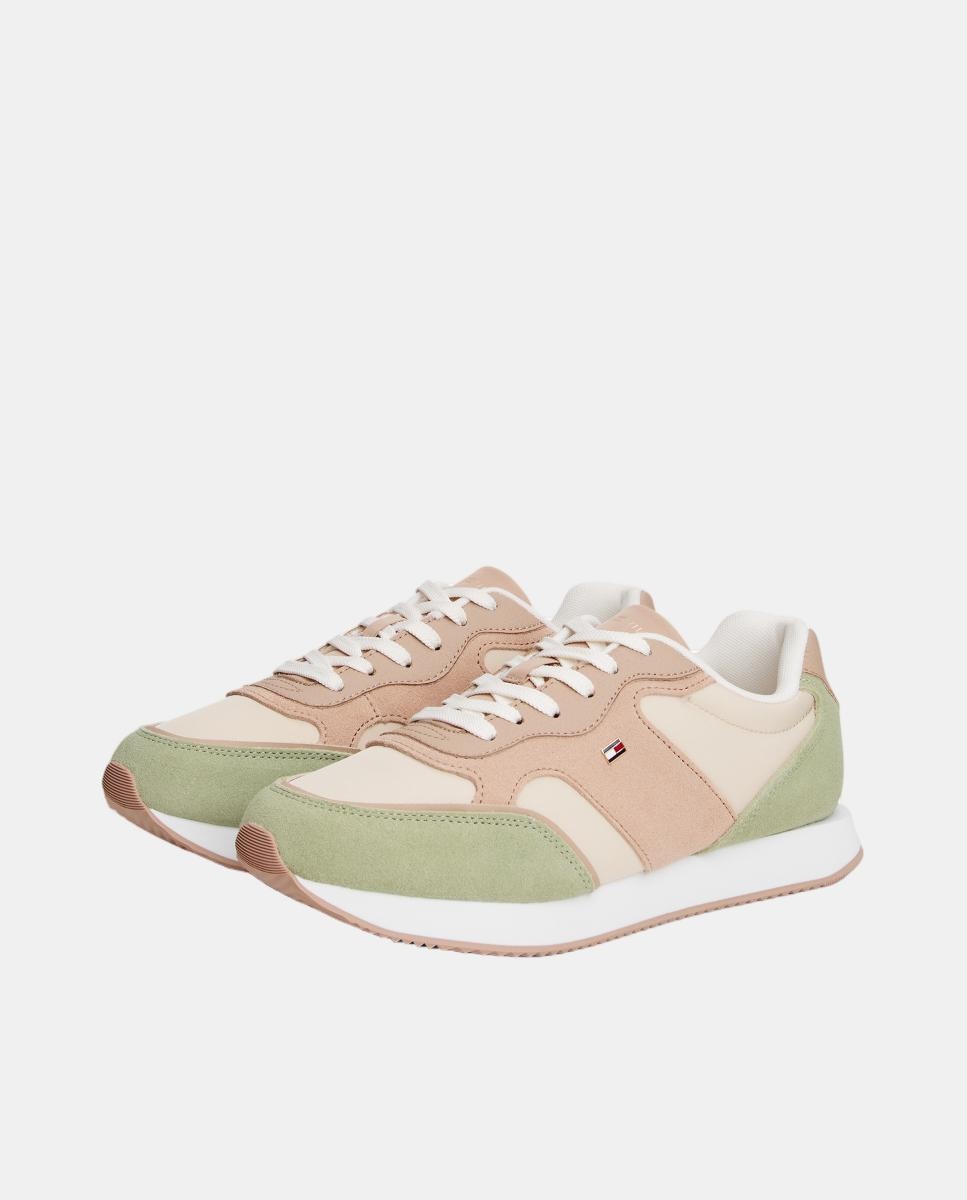 Sapatilhas de Running com Logótipo Bordado Natural-2