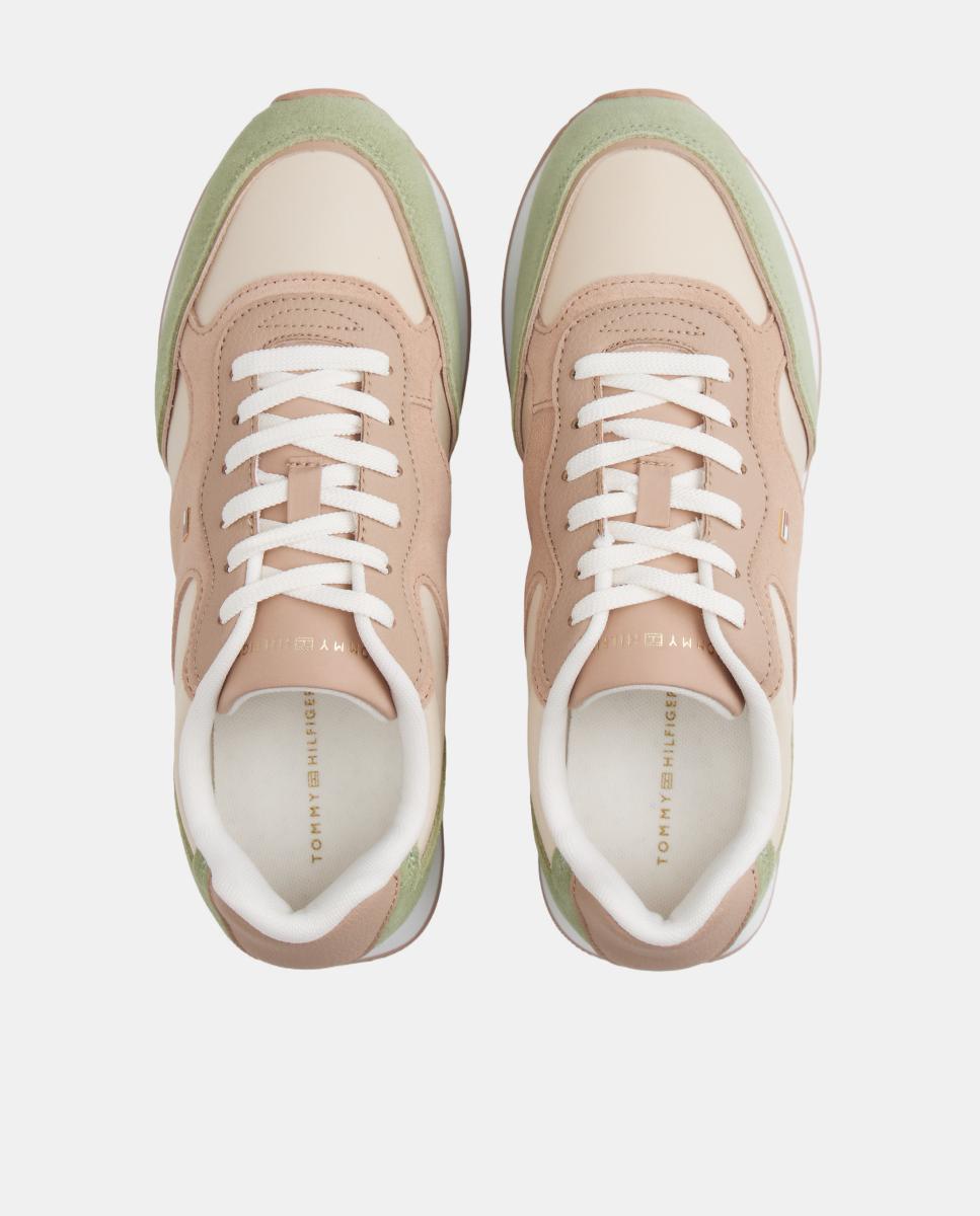 Sapatilhas de Running com Logótipo Bordado Natural-4