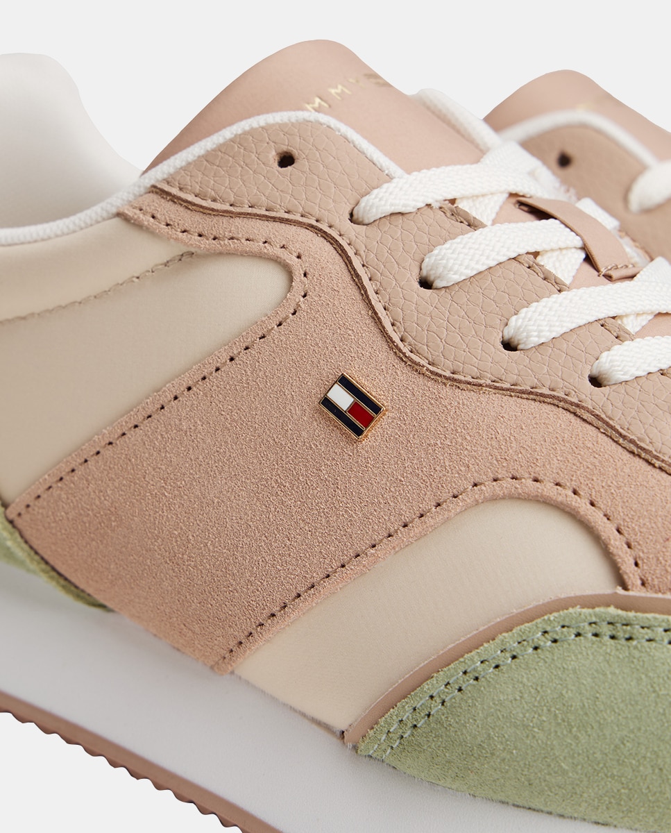 Sapatilhas de Running com Logótipo Bordado Natural-5