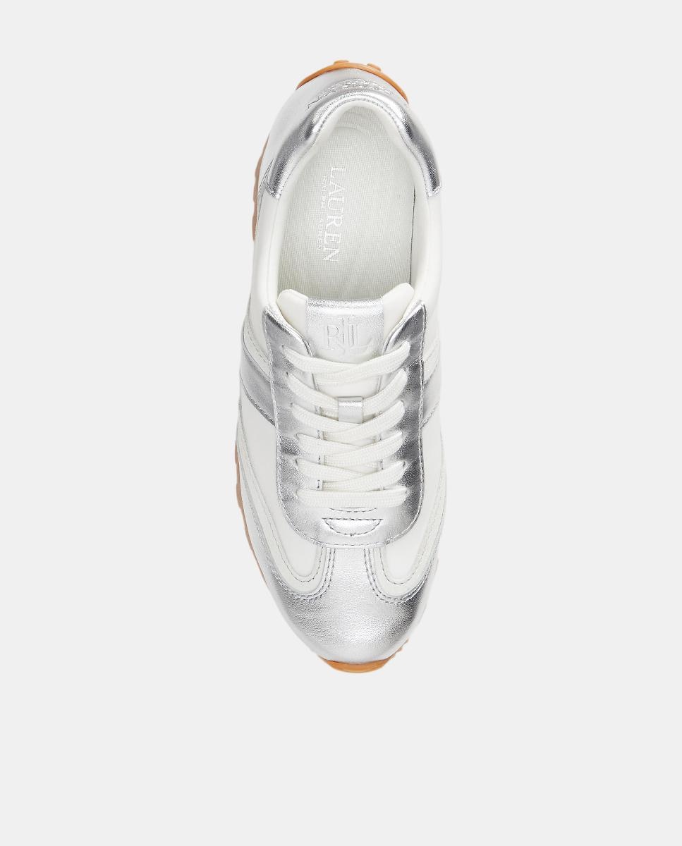 Sapatilhas Dani em Pele Prata-4