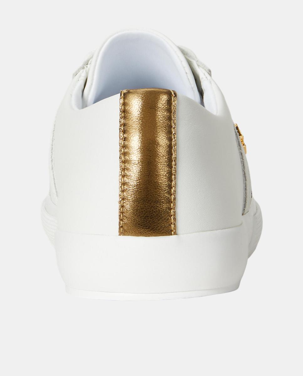 Sapatilhas Janson II em Pele com Riscas Laterais Branco-3