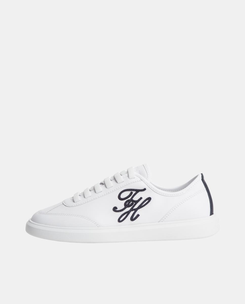 Sapatilhas Ultraleves de Mulher em Pele com Atacadores Elásticos Branco-2
