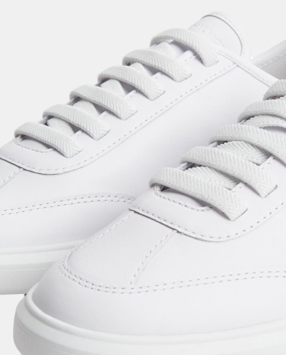 Sapatilhas Ultraleves de Mulher em Pele com Atacadores Elásticos Branco-5
