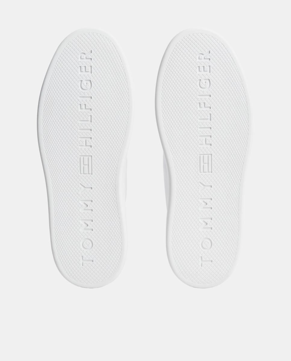 Sapatilhas Ultraleves de Mulher em Pele com Atacadores Elásticos Branco-6