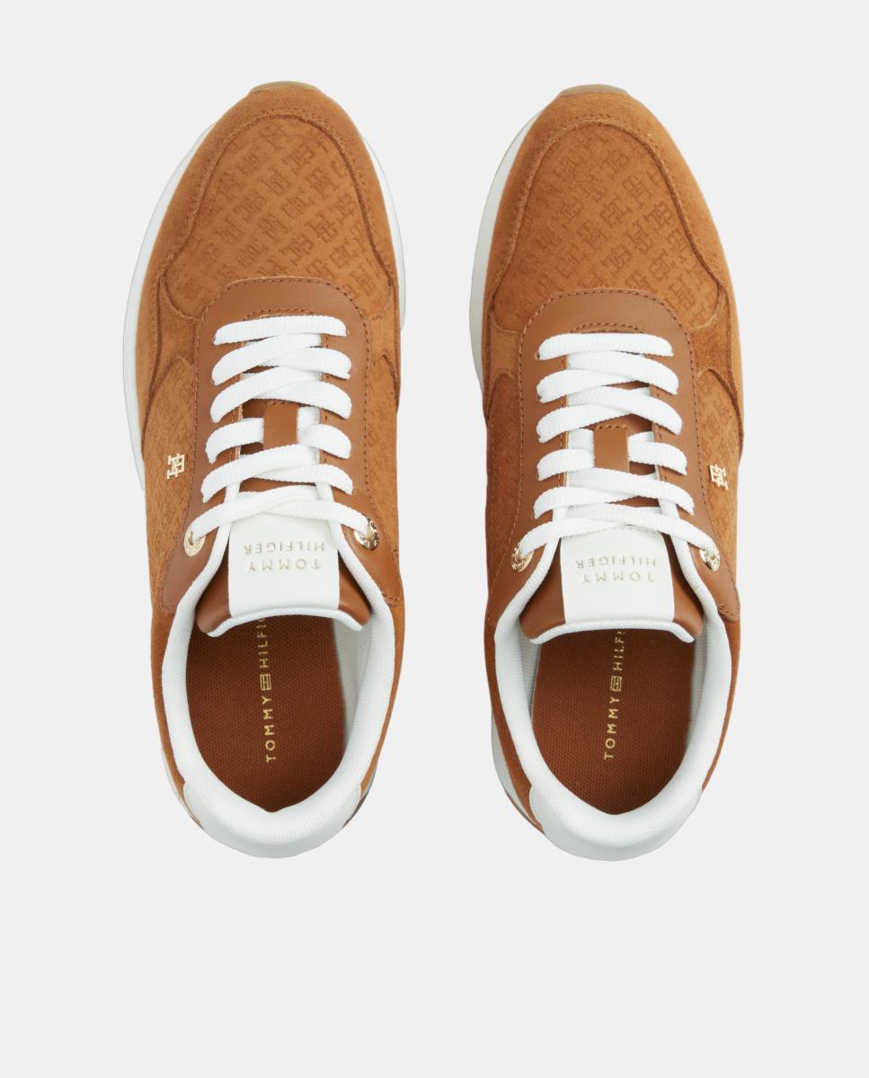 Sapatilhas Runner TH Monogram Castanho-3