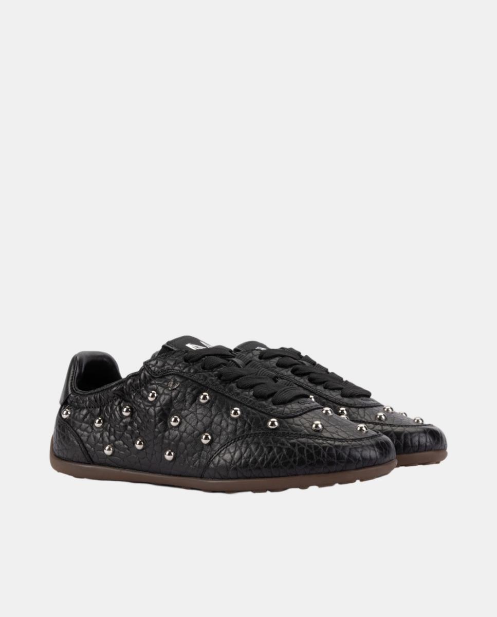 Sapatilhas em Pele. Preto-3