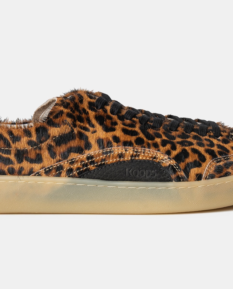 Sapatilhas unisex em pele e sola rasa sem drop. Multicolor-5