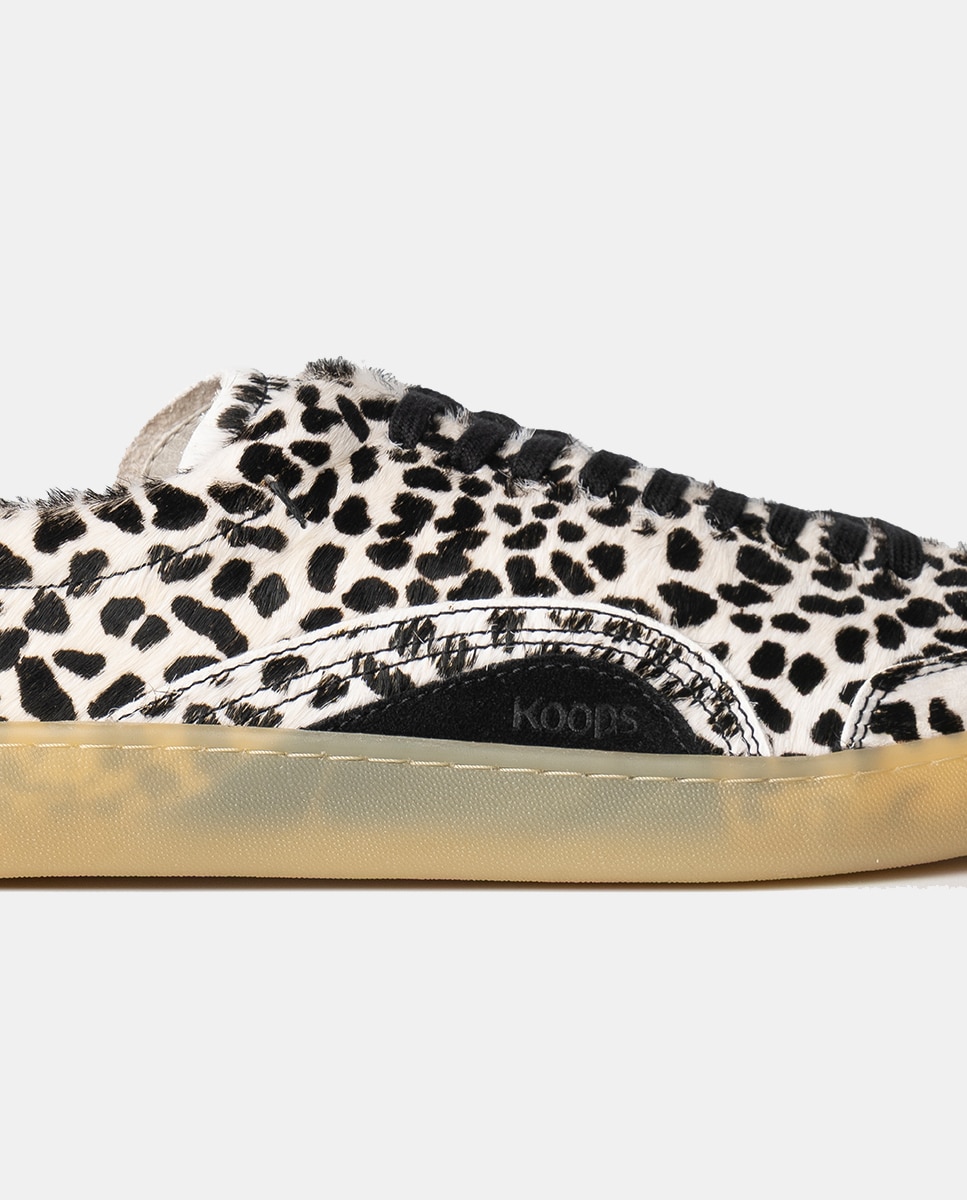 Sapatilhas unisex em pele e sola rasa sem drop. Multicolor-5