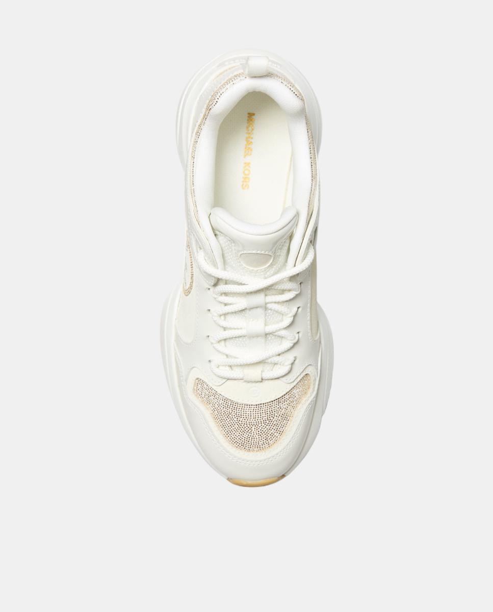 Sapatilhas Bowie Trainer com Sola com Volume e Detalhes de Brilho Branco-3