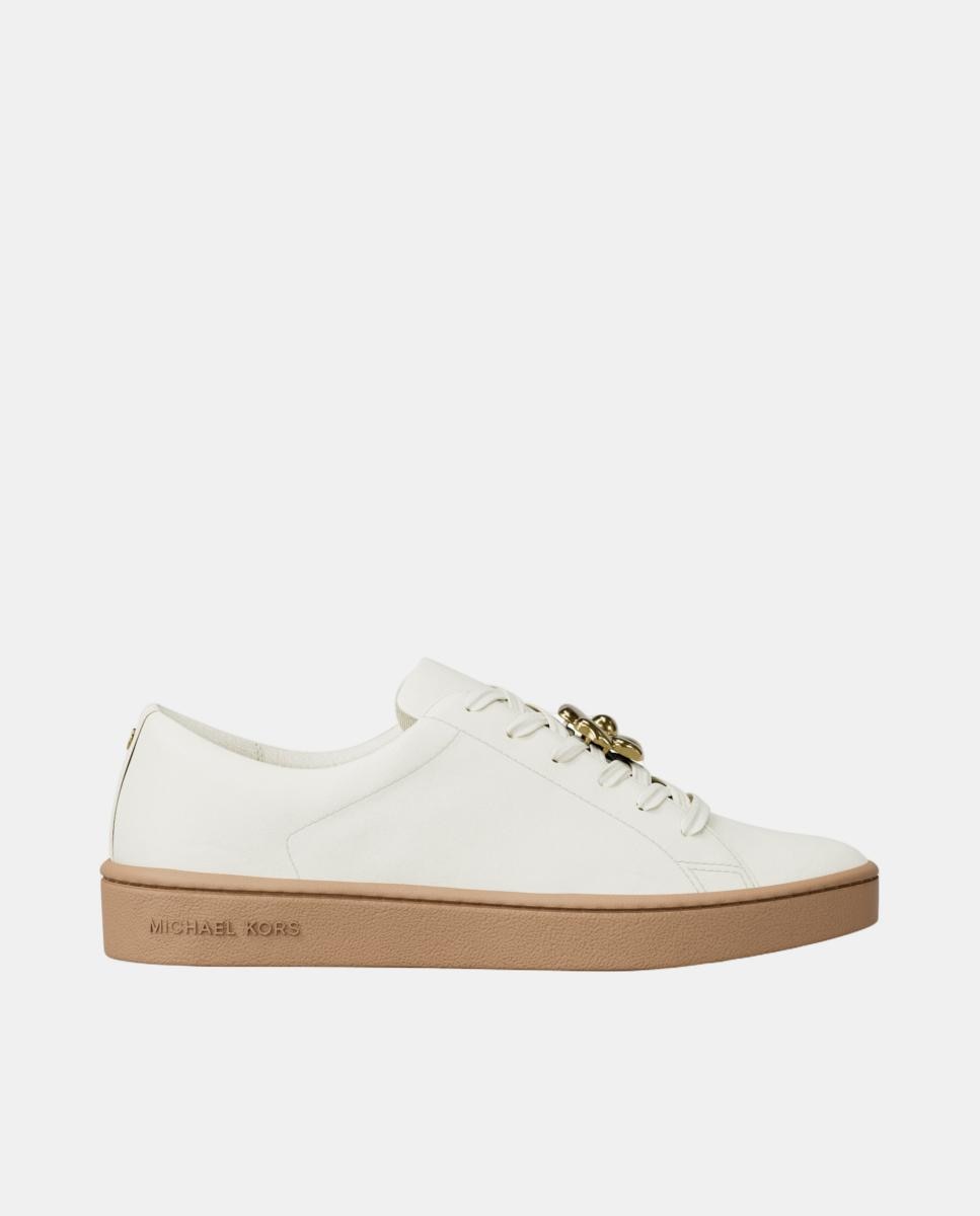 Michael Michael Kors - Sneakers Keaton de mujer de piel con adornos de flores.