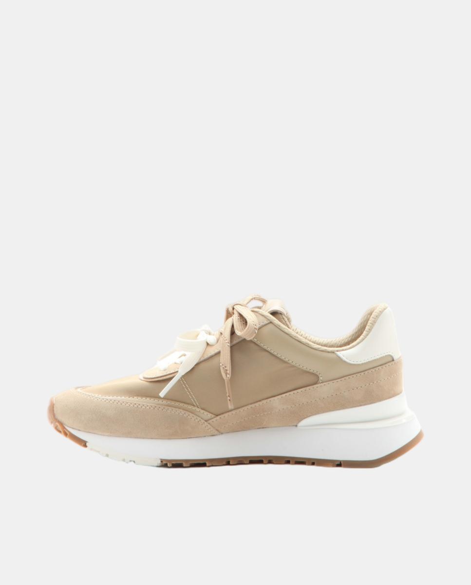 Sapatilhas Nova com Logótipo Lateral MK e Laço Duplo Bege-3