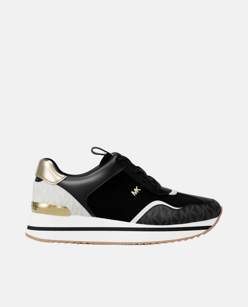 Michael Michael Kors - Sneakers Raina de mujer con suela plataforma y detalles de logo MK.