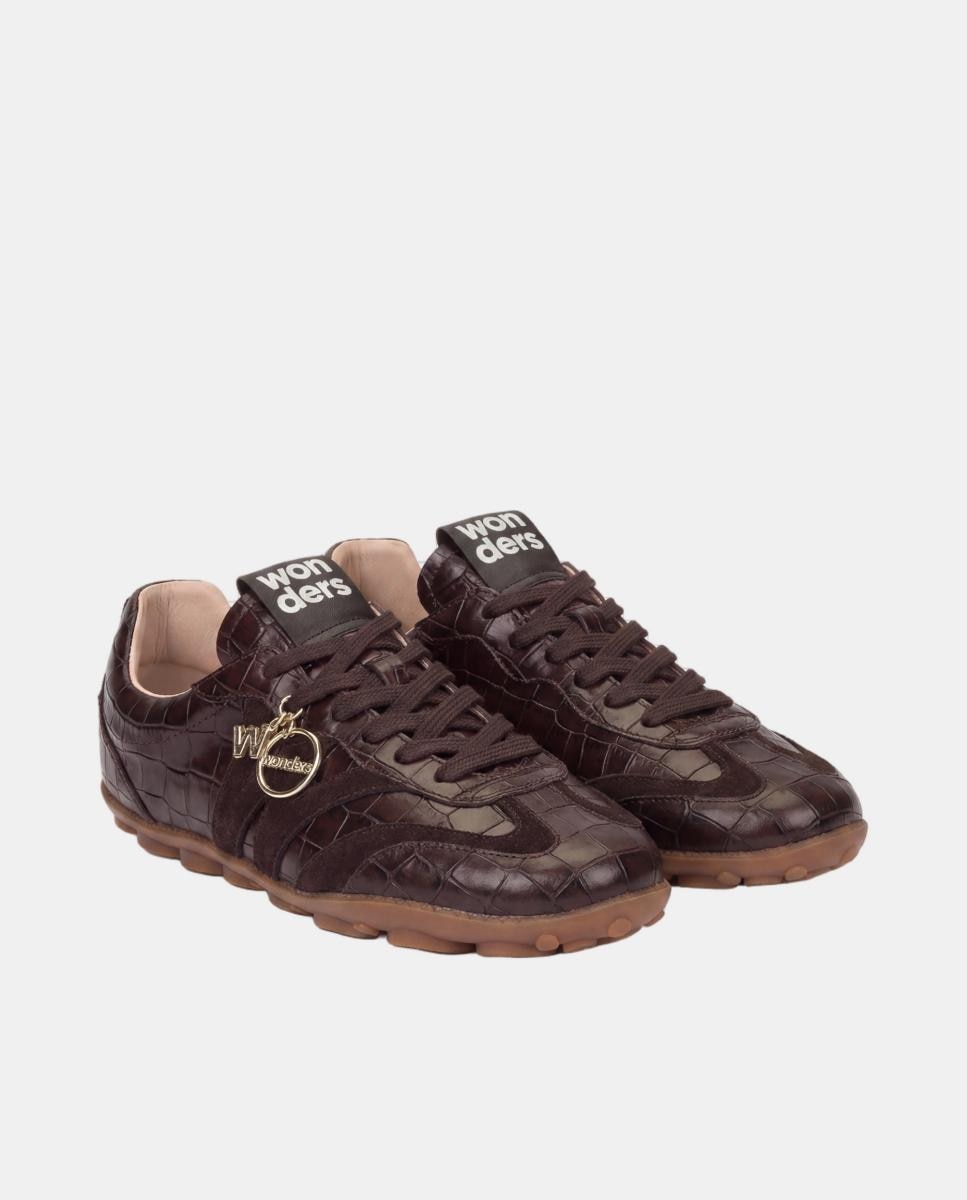 Sapatilhas com Contas Castanho-2