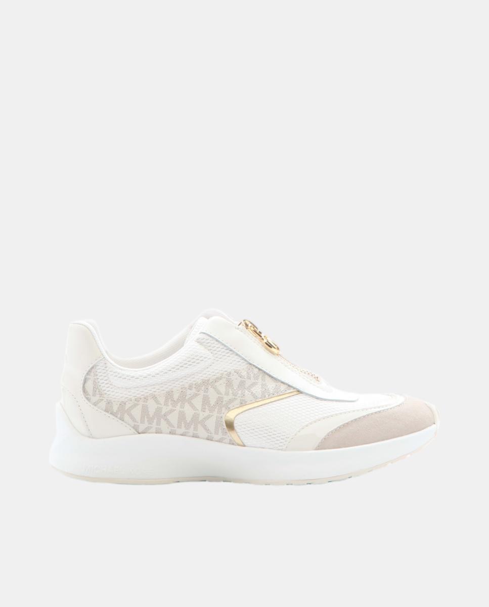 Imagem 0 de Sapatilhas Thea Zip Slip On em Combinação de Tons com Estampado de Logótipo Baunilha e Fecho de Correr - Creme