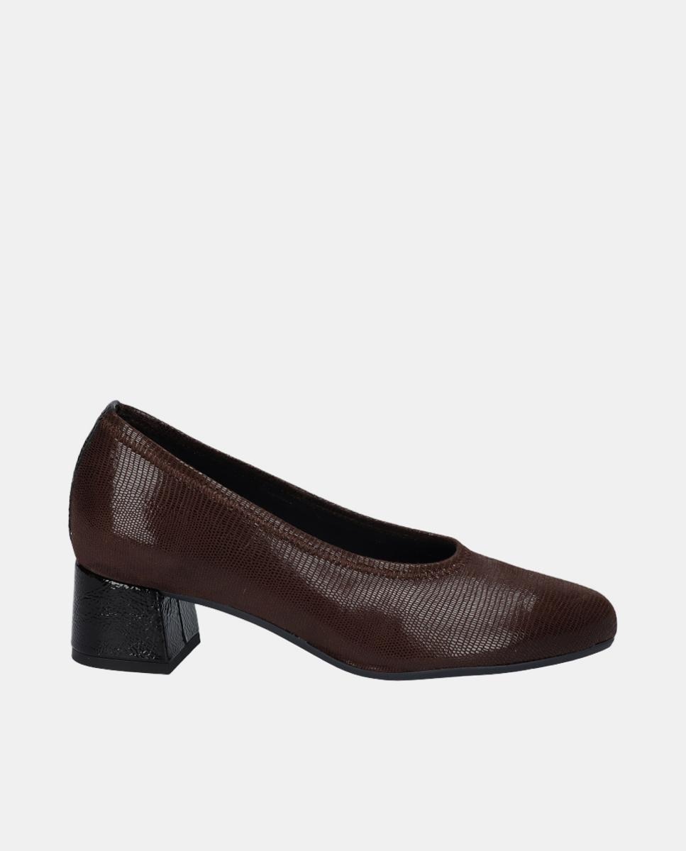 Imagem 0 de Sapatos de salto de licra com salto medio