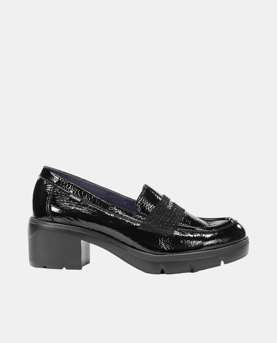 Imagem 0 de Mocassins em Pele com Salto de Bloco Extra Ligeiro