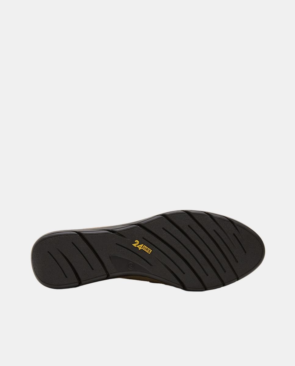 Mocassins em Croute com Detalhe Metálico Castanho-escuro-4