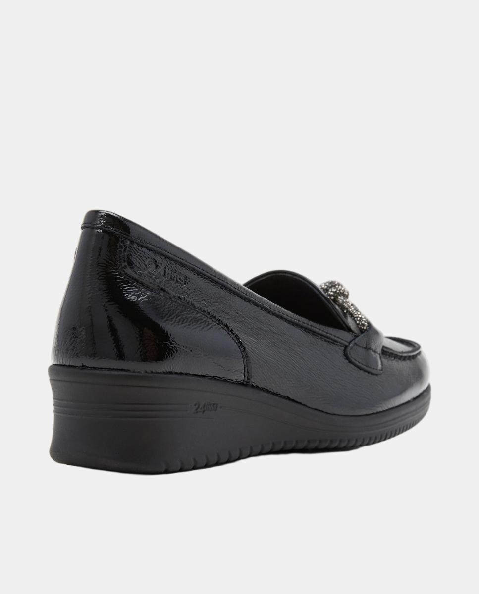 Mocassins em Verniz com Cunha Preto-3