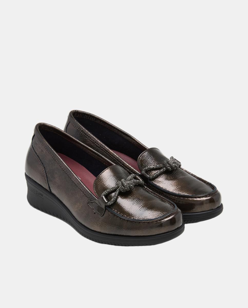 Mocassins em Verniz com Cunha Castanho-2
