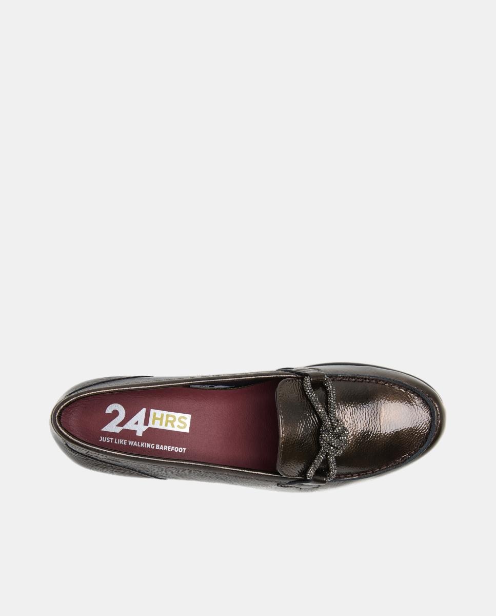 Mocassins em Verniz com Cunha Castanho-4