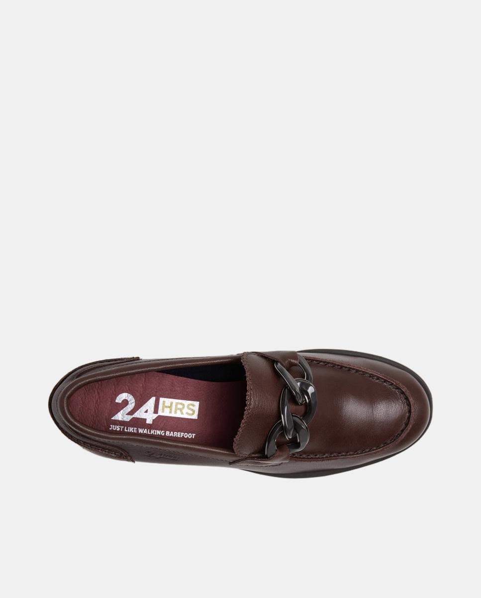 Mocassins em Napa com Sola Tipo Truck Castanho-4