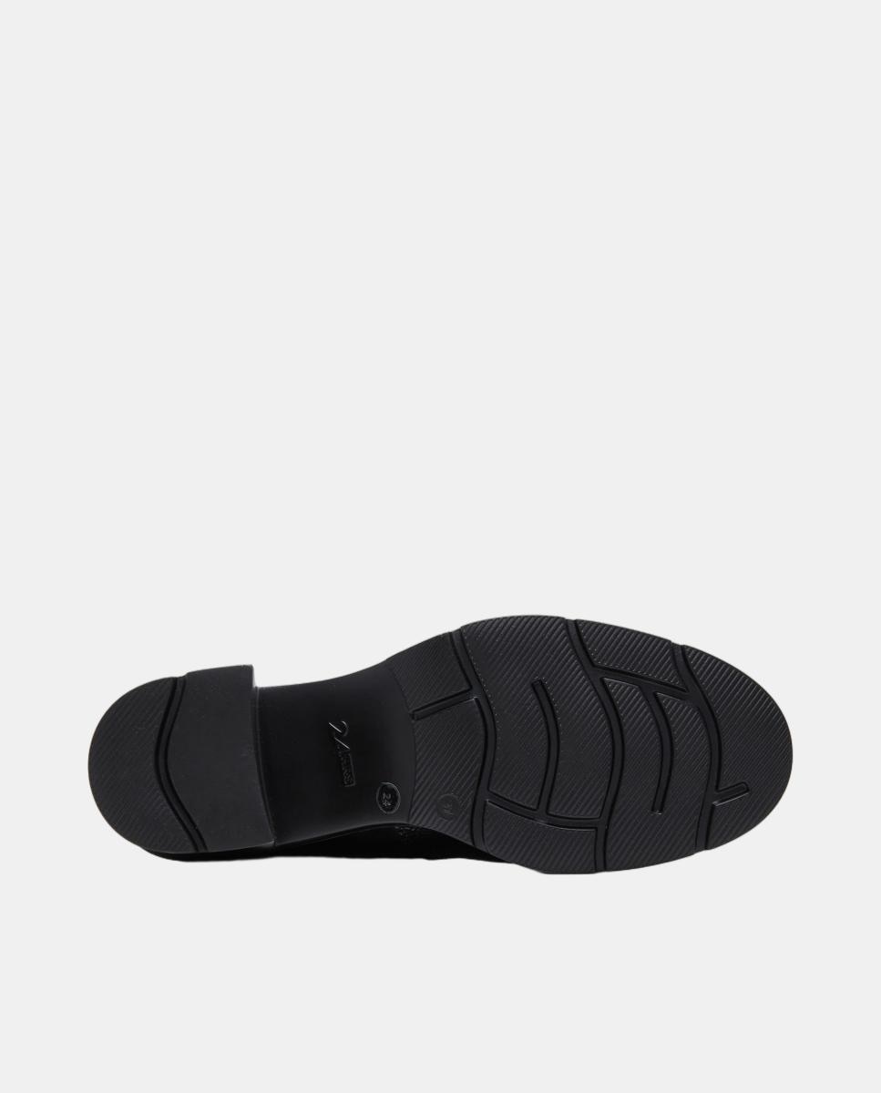 Sapatos de Presilha em Verniz com Salto de Bloco Preto-4