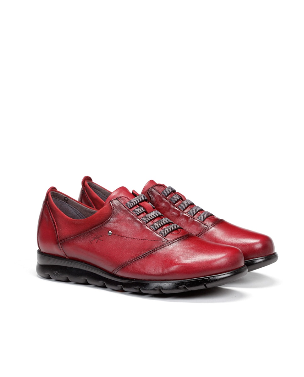 Sapatilhas em pele vermelhas Vermelho-2